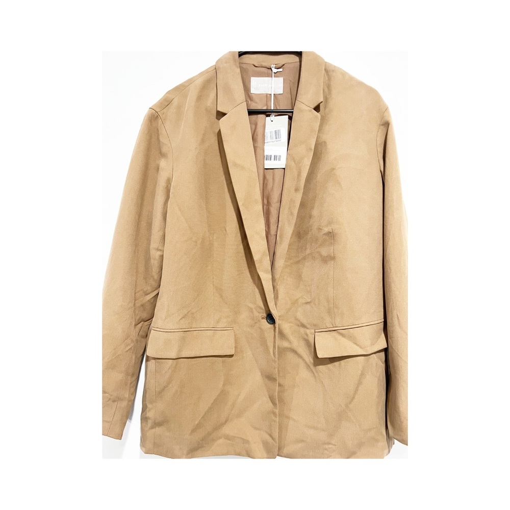 Women’s Tan Single-Button Blazer Jacket